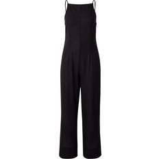 Billig Dame - Jumpsuits Jumpsuits & Overalls Monki Sort jumpsuit med brede ben og firkantet hals-Black