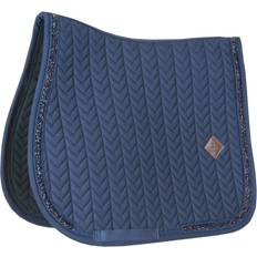 Blå Sadelunderlag Kentucky Horsewear Spring Underlag m. Glitter Navy