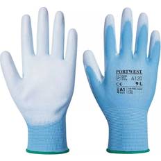 Work Gloves Portwest Superb Abrasion Tear Resistance PU Palm Gloves - Blue/Blue