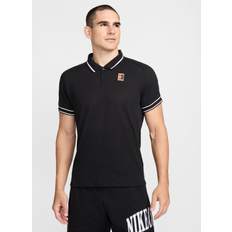Nike Men Polo Shirts Nike Court Heritage Short Sleeve Polo Black
