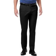 Haggar Men's Premium No Iron Khaki Slim-Fit Flat Front Pants Black (29x30)