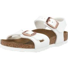 Weiß Sandalen Birkenstock Birkenstock rio kids girls white sandal