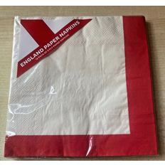 PMS Bnip pack of 12 england paper napkins 33cmx33cm 3 ply cross of st george