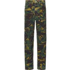 Green - Men Jeans Martine Rose Women's Reversible Camo Print Jeans Blue Camo