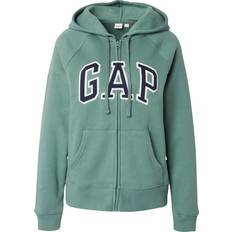 Donna - Verde Abbigliamento GAP Felpa con Cappuccio Ricamo Logo Donna - Navy/Bianco