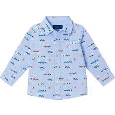 9-12M Chemises Andy & Evan Infant (Blue Chambray Buttondown Shirt, Racecars, 18-24M) Maisonette