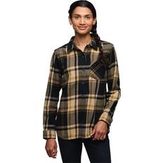 Svarta - Unisex Skjortor Black Diamond Women's Project Flannel Shirt Khaki-Black Plaid