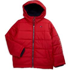 Tommy Hilfiger Jackets Children's Clothing Tommy Hilfiger Boy's Quilted Hooded Puffer Jacket Red