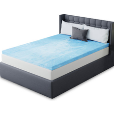 Vibe 3 80.0 H x 76.0 W x 3.0 D in Memory Foam Topper, King - Blue Polyether Mattress