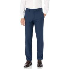 Haggar Men's Cool Pro Stretch Straight Fit Flat Front Dress Pants Navy (34x34)