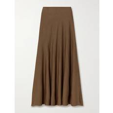 Brown - Midi Skirts Khaite Mayu Skirt In Cafe