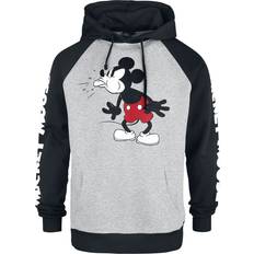 Disney Sweatere Disney Mickey & Minnie Mouse Disney Hættetrøje Tongue Out till Herrer grå-sort