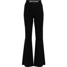 Palm Angels Bukser Palm Angels Strikkede Flared Bukser Med Lurex - Sort