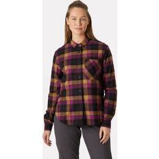 Helly Hansen Women Shirts Helly Hansen Women's Lokka Organic Flannel Shirt Purple Dark Magent Purple