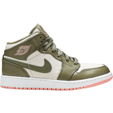 Jordan Green Sport Shoes Jordan 1 Mid Trooper - Bleached Coral