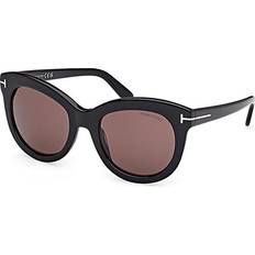Tom Ford Women Sunglasses Tom Ford Butterfly Sunglasses - Black/Brown