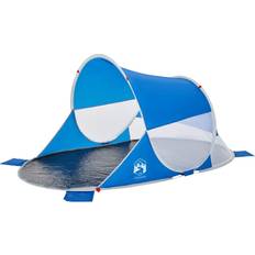vidaXL vidaXL Strandtält azurblå pop-up vattentät, tält, tält, nättält, strandskydd, bärbart tak, campingskydd, vandringstält, bärbart tält, utomhustält