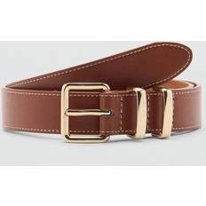 Brown - Women Belts Mango Bella Faux Leather Belt