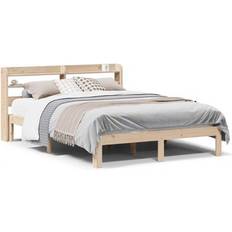 vidaXL Bed Frame with Headboard without Mattress 135x190 cm Double Vidaxl