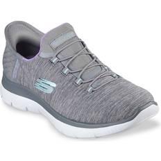 Gray - Women Walking Shoes Skechers Sport Slip-Ins: Summits-Dazzling Haze Womens Grey Sneaker W