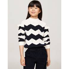 Tommy Hilfiger Collegegensere Tommy Hilfiger Girls Wavy Stripe Sweater White, White, Age: Years, Women age: YEARS