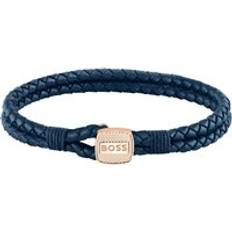 Leer Armbanden BOSS Hugo Seal Leren Bracelet - Goudkleurige