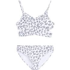 Girls - White Bikinis Kanu Surf Kid's Coral Reef Sport Wrap Around Bikini - Beach Leopard White