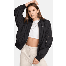 Nike Sportswear Essential Oversized Bomber Jacket Black Black/White