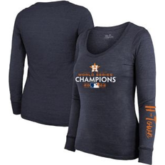 Majestic Threads Women's Majestic Threads Navy Houston Astros 2022 World Series Champions Long Sleeve Tri-Blend Scoop Neck T-Shirt