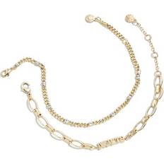 Wear by Erin Andrews x Baublebar Gold New York Jets Linear Bracelet Set - Gold/Transparent