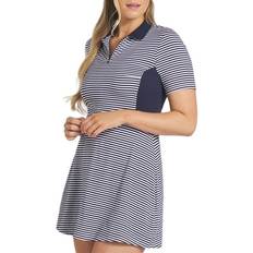 Puma XXL Dresses Puma Women's Short Sleeve Kassidy Dress, Medium, Deep Navy/White Glow