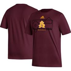 Soccer T-shirts Men's adidas Maroon Mississippi State Bulldogs Locker Lines Baseball Fresh T-shirt Maroon