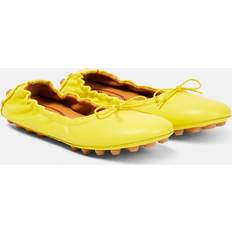 Tod's Ballerinas Tod's Ballerinas Leather Ballet Flats - Yellow