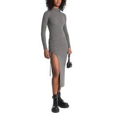 MK Stretch Wool Ruched Dress Grey Michael Kors