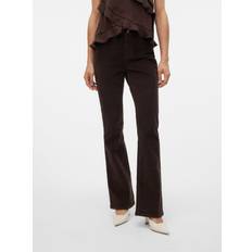 Vero Moda Byxor & Shorts Vero Moda Vmflash Medelhög Midja Utsvängd Passform Jeans Chocolate torte