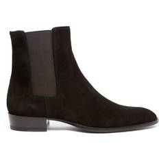 Saint Laurent Chelsea Boots Wyatt aus Veloursleder