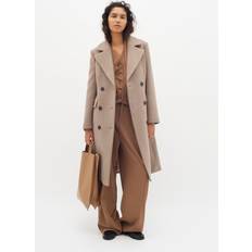 InWear Coats InWear Thoraiw Lapel Coat Kvinde Sandy Grey Melange Uldfrakker hos Magasin