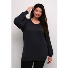 6XL - Dam Tröjor Kaffe Curve KClini Pullover Grå för Dam Grey