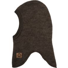 Merinould Huer Børnetøj Mikk-Line Uld Elefanthue Dark Brown Melange 74/80