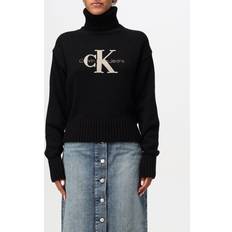 Goud - Vrouw Tops Calvin Klein Jeans Chenille Monologo Sweater - Black