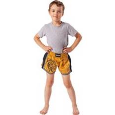 Rouge Tenues d'Arts Martiaux Kwon Short de boxe Thaï enfant Tiger Doré