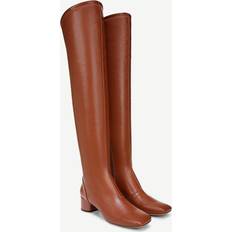 Franco Sarto Women's Novara Over the Knee Square Toe Boots Acorn Brown Faux Leather (5.5M)