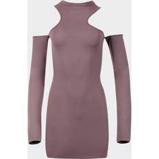 Off-White Clothing Off-White asymmetric cold-shoulder minidress women Polyamide/Elastane Purple