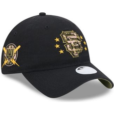 San Francisco Giants Caps New Era Women's Black San Francisco Giants 2024 Armed Forces Day 9TWENTY Adjustable Hat