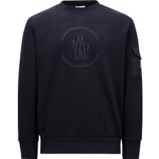 Moncler Mies Neuleet Moncler Cotton Logo Sweatshirt blue