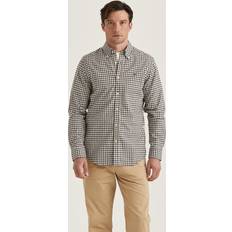 Flanellskjortor Morris Stockholm-Watts Flannel Check Shirt-Slim Fit-Brun-Cotton-XXXL