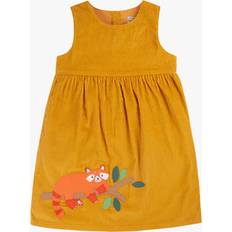 Gold Dresses Frugi Kids' Lovely Lily Cord Dress, Gold