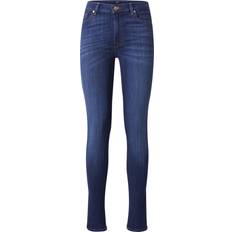 Dam - Guld Jeans 7 For All Mankind Hw Skinny Jeans - Mörkblå
