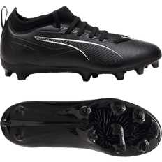 Puma Vita Fotbollsskor Puma Ultra 5 Match FG/AG Jr - Svart/Vit