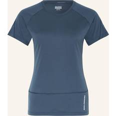 Blåa - Dam - Löpning Överdelar Salomon Women's Cross Run Tee Midnight Navy